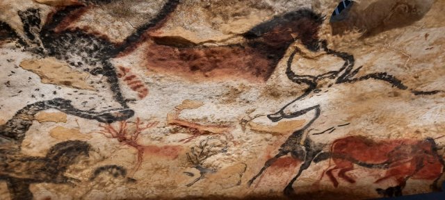 Replicas of prehistoric cave paintings in Lascaux IV, Dordogne