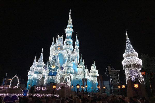 Disney Paris Castle at Christmas