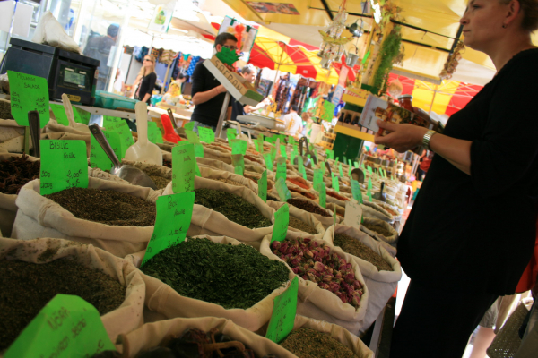 French Market selling Herbes de Provence - best souvenirs from France