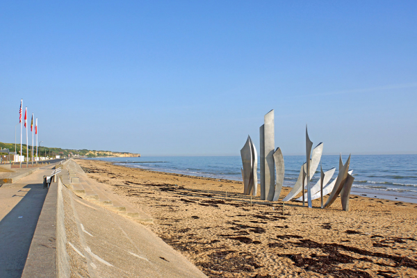 The war memorial, Les Braves, at Omaha Beach, Normandy