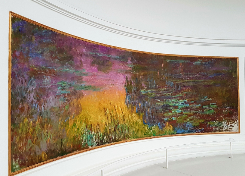 Water lily painting by Claude Monet at the Orangerie Museum