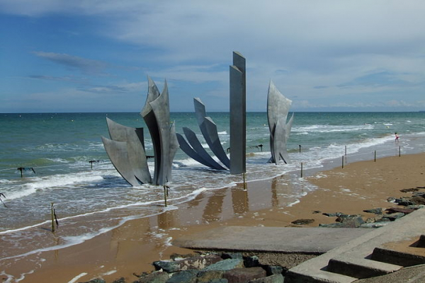 Omaha beach Normandy France War monument