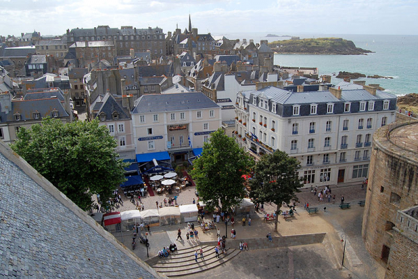 The walled city of Saint Malo, Brittany, France