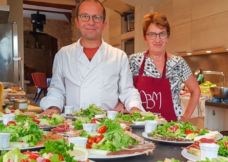 cooking at your hosts in Dordogne