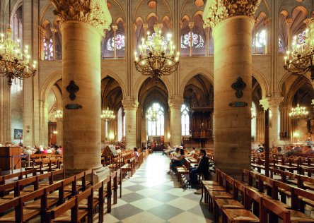 Inside Notre Dame de paris before the fire