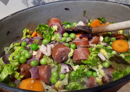sausages and peas recipe