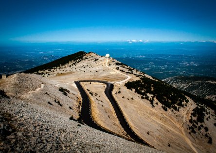 View of the road around Mont Ventoux