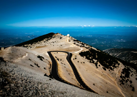 View of the road around Mont Ventoux