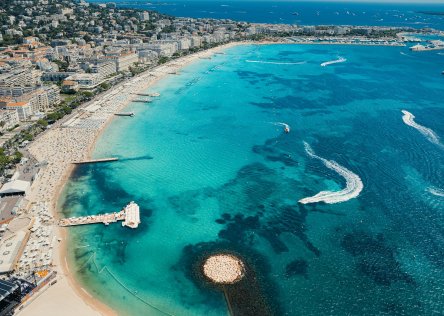 Panoramic view of the French Riviera at Cannes