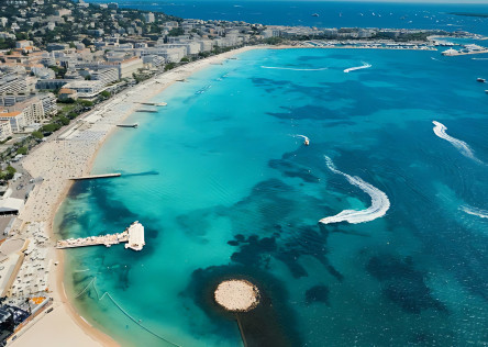 Panoramic view of the French Riviera at Cannes