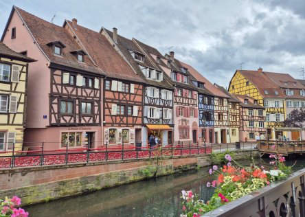 Colorful houses along the river in Colmar, Alsace