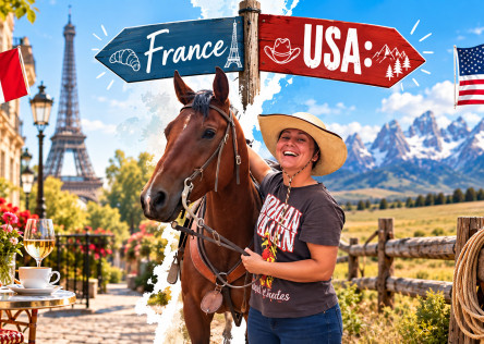 Emilie traveling from France to the US