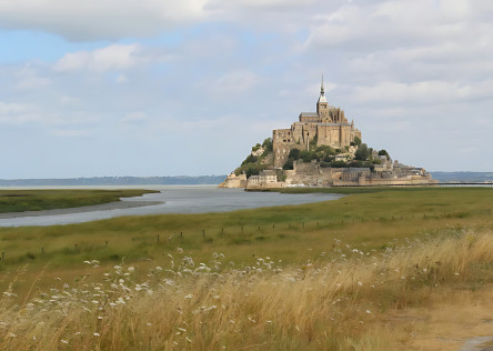 Mont Saint Michel Abbey and Bay, Normandy