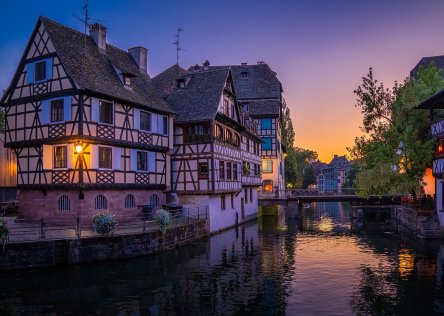 Strasbourg at dusk