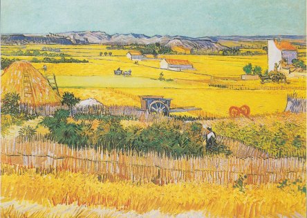 The plain "La Crau" near Arles with Montmajour in the background The plain "La Crau" near Arles with Montmajour in the background
