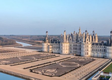 The new Gardens in Chambord Castle, Loire Valley
