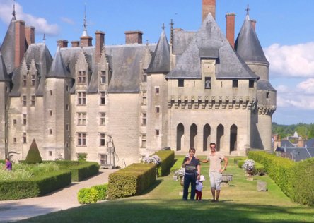 The family in the castle of Langeais