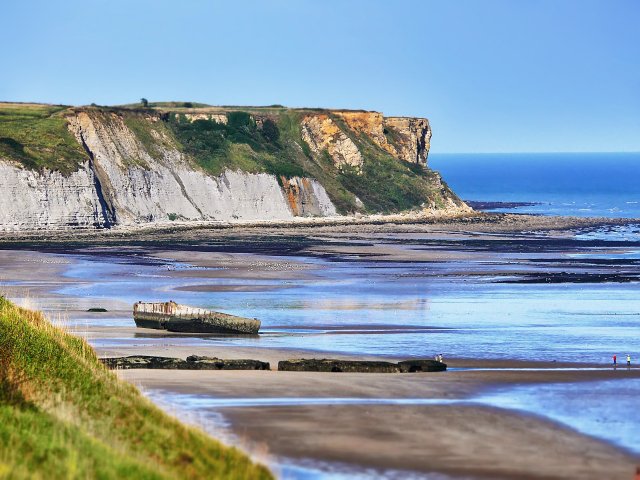 The coast at Arromanches in Normandy