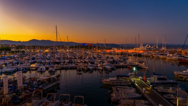 Antibes, French Riviera at sunset