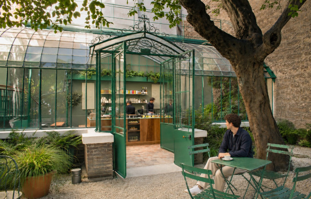 Take a break in the lovely garden cafe