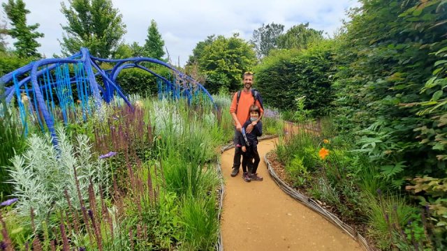 Guillaume and Jeanne in the gardens of Chaumont Castle in the Loire Valley