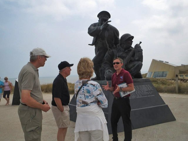 Christophe giving a tour at the Normandy beaches Christophe giving a tour at the Normandy beaches
