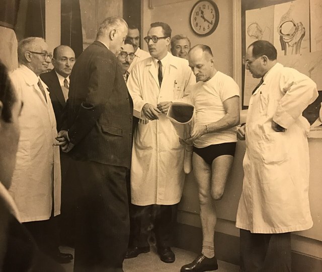 Herman V. Wall as an amputee survivor Herman V. Wall as an amputee survivor