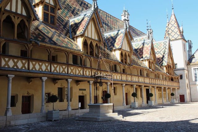 Medieval hospices in Beaune, Burgundy
