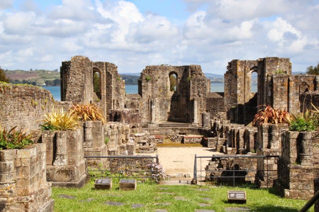 Landévennec Abbey ruins in Brittany