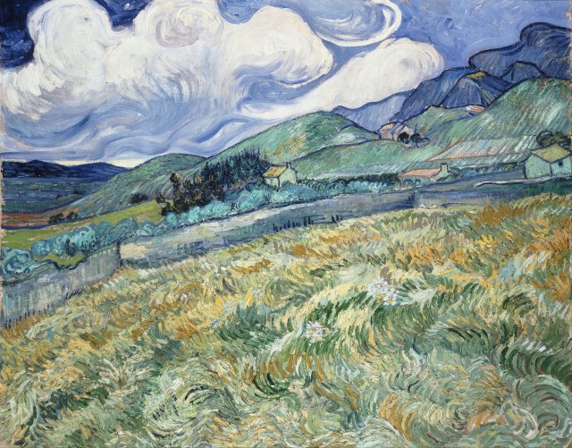 'Landscape from Saint-Rémy' by van Gogh. (Behind Saint-Paul Hospital, where van Gogh was a patient)