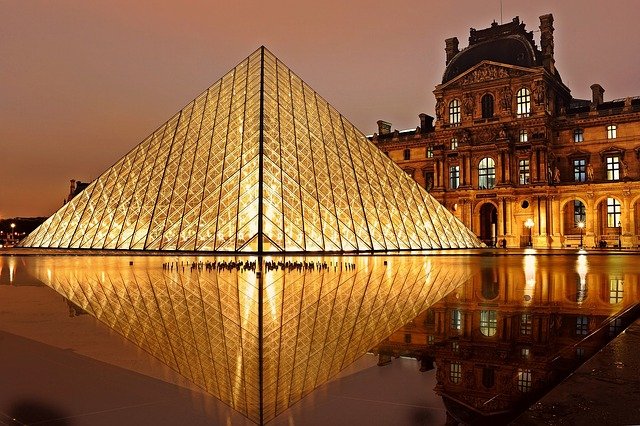 The pyramid of the Louvre Museum