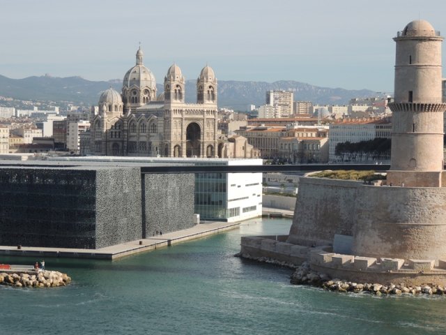 Panoramic view of the old port of Marseille