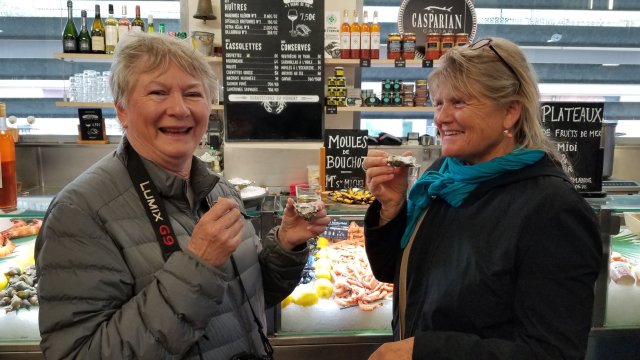 Our traveler Maureen from Australia on a food tour in Biarritz Traveler Maureen from Australia on a food tour in Biarritz