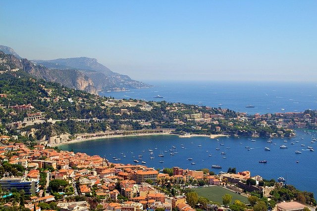 Panoramic view of Nice and Mediterranean sea Panoramic view of Nice and Mediterranean sea