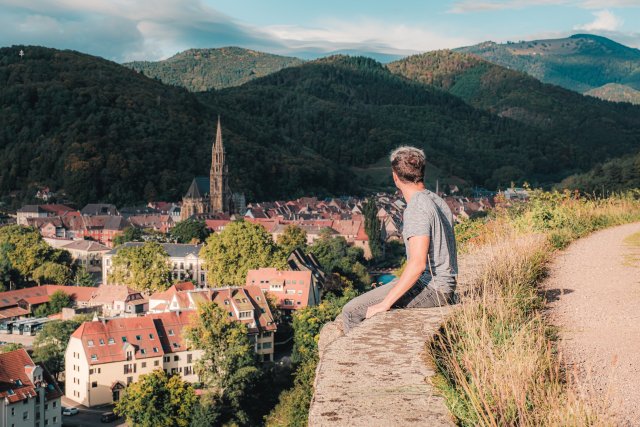 View of Obernai village in Alsace, France