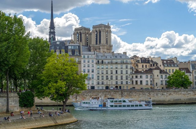 Place Louis Aragon, by the Seine River in Paris