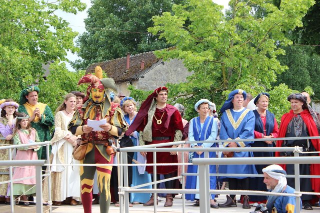 People dressed up in medieval costumes in Provins