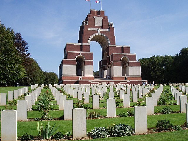 Thiepval cemetery and war memorial in Somme