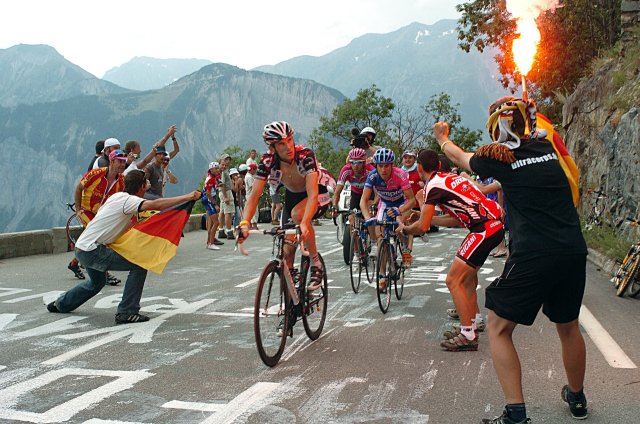 The Tour de France in the French Alps
