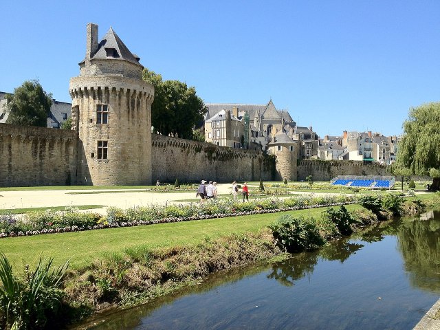 The walled city of Vannes in Brittany, France