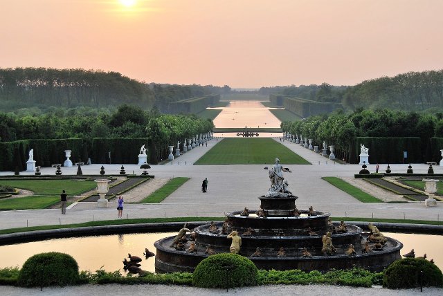 A view of the gardens of Versailles