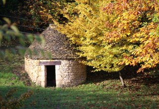 ...with a traditional sheep farming borie outbuilding.