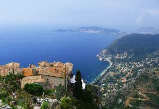 View of the Mediterranean from Eze exotic garden