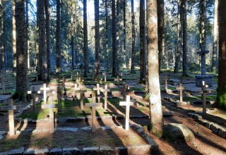 A French WWI military cemetery - Cimitiere Duchesne - in the Vosges mountains