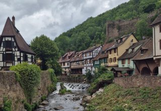 Kaysersberg, Alsace, by the river