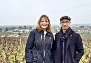 Senior Trip Planner Laura in Burgundy with expert wine guide Sebastien