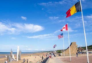 Omaha beach, one of the D-Day landings beaches in Normandy