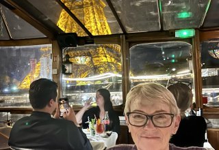 Traveler Therese on a Seine dinner cruise