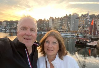 Travelers Bill and Kim in Honfleur