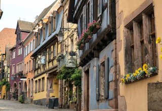 View along Riquewihr's main street